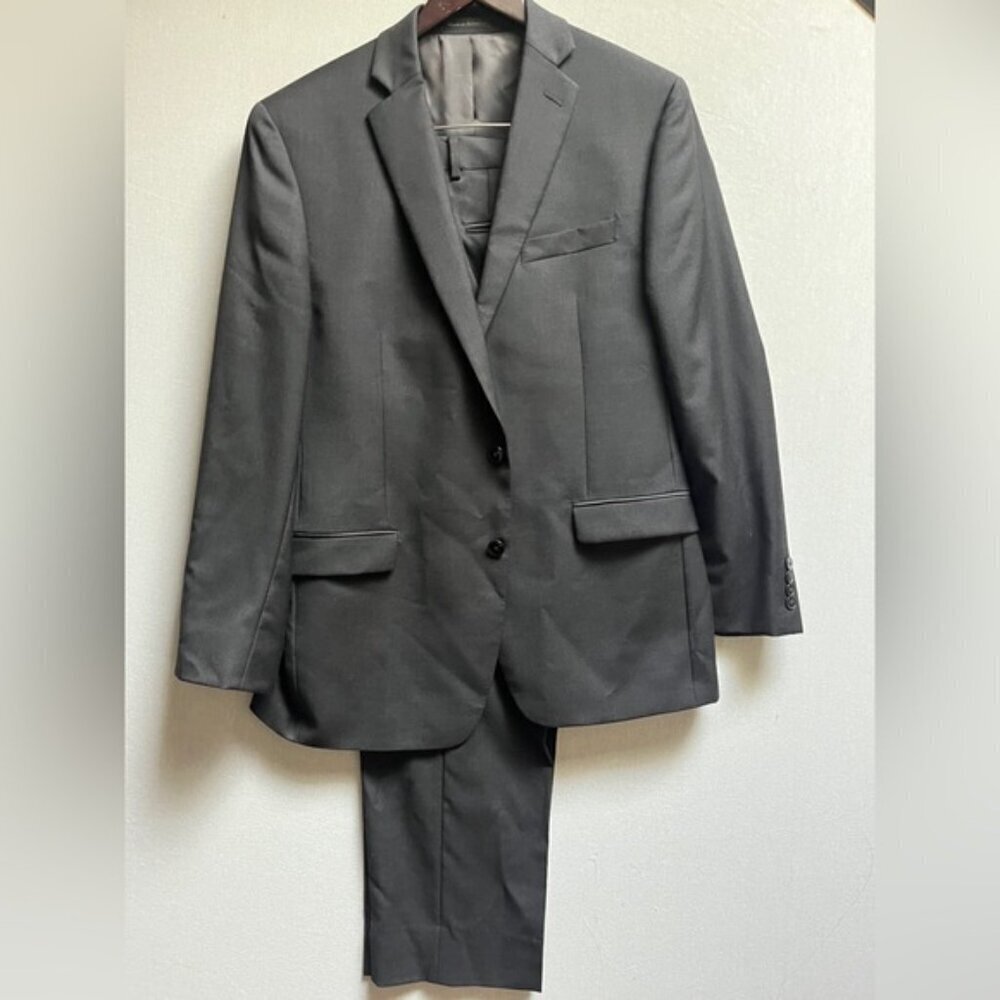 Calvin Klein Wool Blazer Pants Suit Set 40R 36